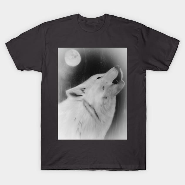 Gray Wolf T-Shirt by teenamarie23art